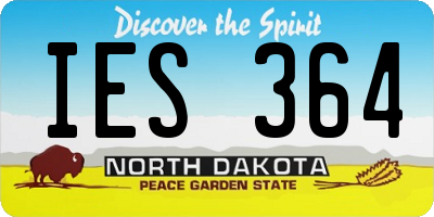 ND license plate IES364