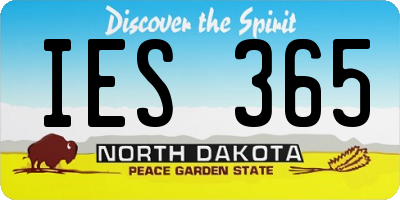 ND license plate IES365