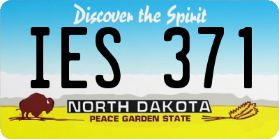 ND license plate IES371