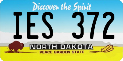 ND license plate IES372