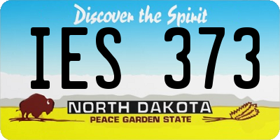 ND license plate IES373
