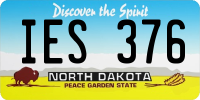 ND license plate IES376