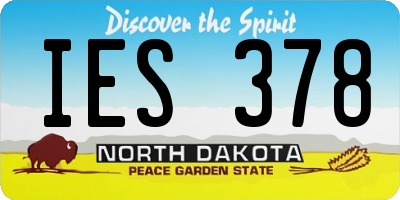 ND license plate IES378