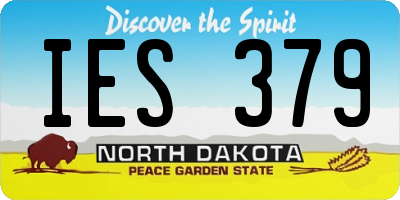 ND license plate IES379