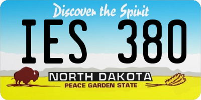 ND license plate IES380
