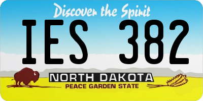 ND license plate IES382