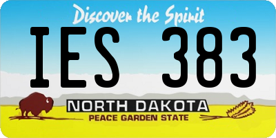 ND license plate IES383