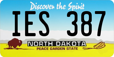 ND license plate IES387