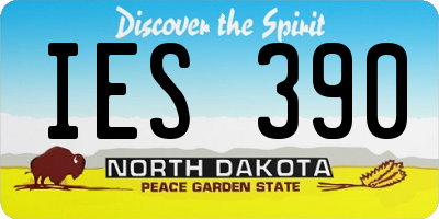 ND license plate IES390