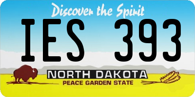 ND license plate IES393