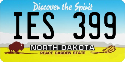 ND license plate IES399