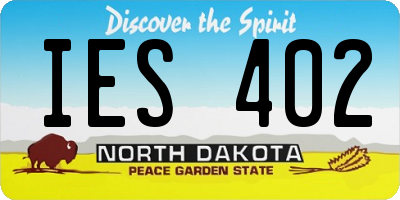 ND license plate IES402
