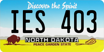 ND license plate IES403