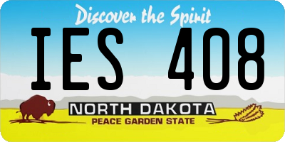 ND license plate IES408