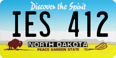 ND license plate IES412