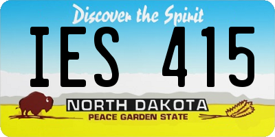 ND license plate IES415