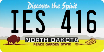 ND license plate IES416