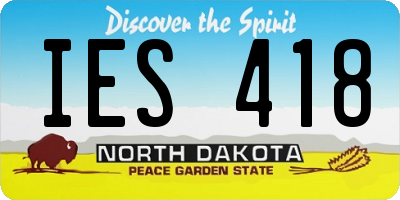 ND license plate IES418