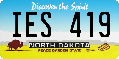 ND license plate IES419