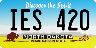 ND license plate IES420
