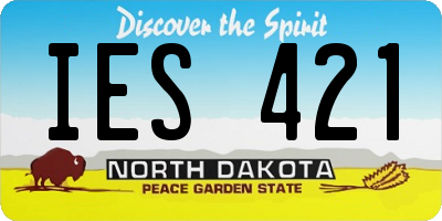 ND license plate IES421
