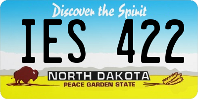 ND license plate IES422