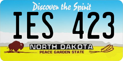ND license plate IES423
