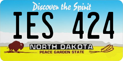 ND license plate IES424