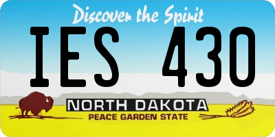 ND license plate IES430
