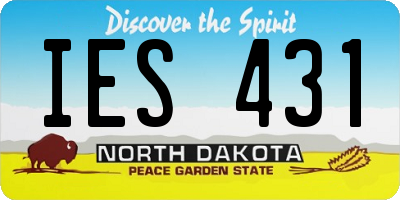 ND license plate IES431