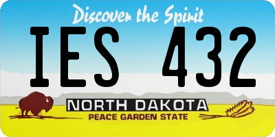ND license plate IES432