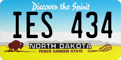 ND license plate IES434