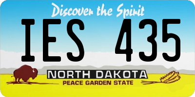ND license plate IES435