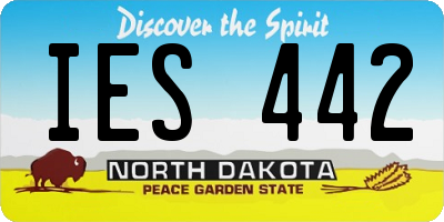 ND license plate IES442