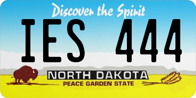 ND license plate IES444