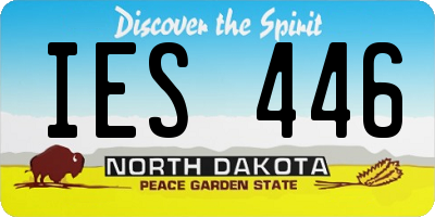 ND license plate IES446