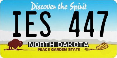 ND license plate IES447