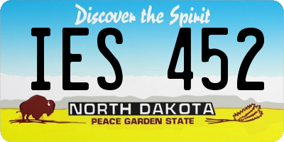ND license plate IES452