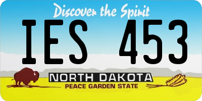 ND license plate IES453