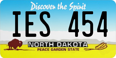ND license plate IES454