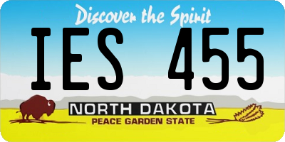 ND license plate IES455