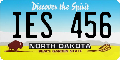ND license plate IES456