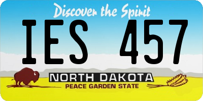 ND license plate IES457