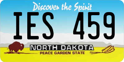 ND license plate IES459