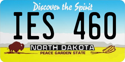 ND license plate IES460