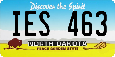 ND license plate IES463