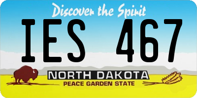 ND license plate IES467