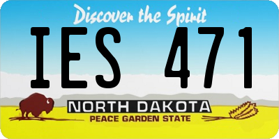 ND license plate IES471