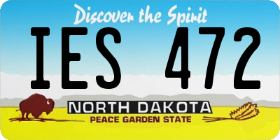 ND license plate IES472