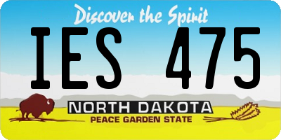 ND license plate IES475
